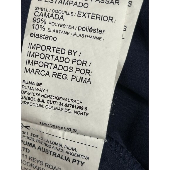 Puma 1/4 Zip Pullover Blue Sz Medium Stretch Long Sleeve Casual Jacket EUC - Picture 3 of 6